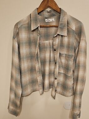 Hollister Crop FLANNEL